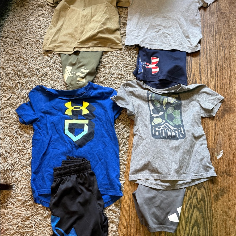 4 Under Armour and adidas matching sets
